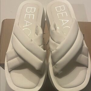 Matisse White Criss-Cross Sandals